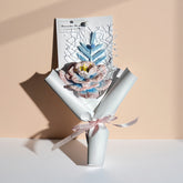 Twisted Floral Bouquet - Pink & Blue Blossom Gift
