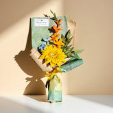 Twist Wire Floral Bouquet - Sunflower & Lily Arrangement