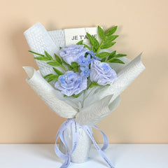 Blue & Lavender Twist Flower Bouquet with Greenery