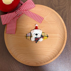 Christmas Scottish Plush Bear Hair Clips Festive Holiday Hair Accessories