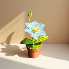 Blue Twistable Flower Potted Decor