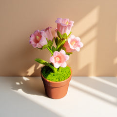 Pink Twisted Pipe Cleaner Potted Flowers