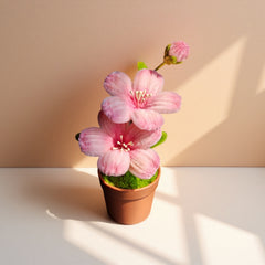 Twistable Pink Cherry Blossom Potted Decor