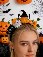 Handmade Halloween Headband Pumpkin, Cat & Mouse Hair Accessory
