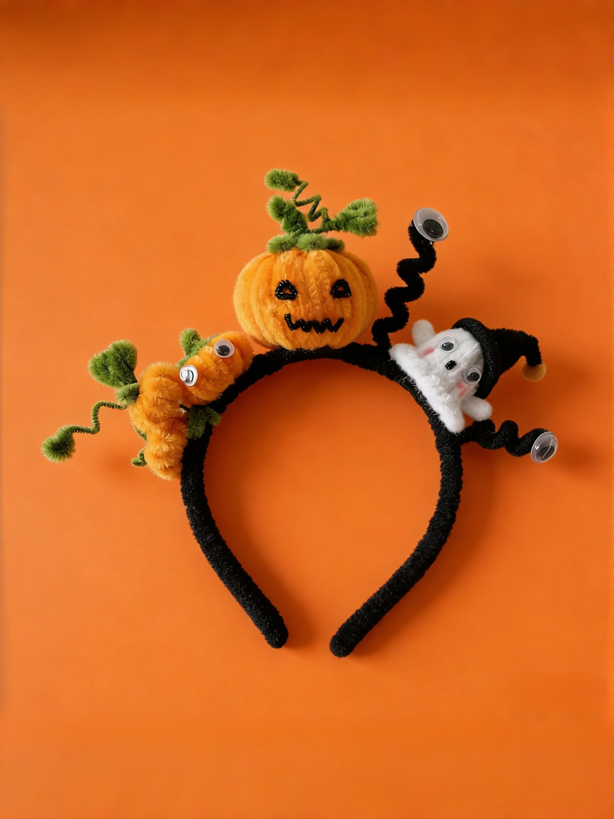 Halloween Pumpkin & Ghost Headband Spooky Festive Hair Accessory