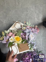 Handmade Twisted Yarn Floral Bouquet in Gift Box | Unique Gift for Her
