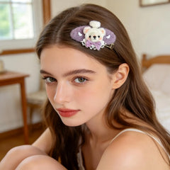 Spooky Kawaii Bear Hair Clips for Teen Girls